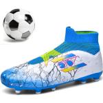Chaussures de football & crampons d'automne bleu ciel en caoutchouc à clous plus size pour homme 