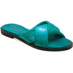 Sandales plates turquoise Pointure 36 look fashion pour femme 