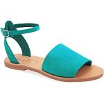 Sandales turquoise en cuir en cuir Pointure 38 look fashion pour femme 