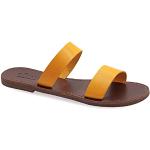 Sandales jaunes en cuir en cuir Pointure 39 style bohème pour femme 