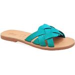 Sandales turquoise en cuir Pointure 39 look fashion pour femme 