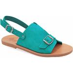 Sandales turquoise en cuir Pointure 39 look fashion pour femme 