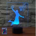 3D Basketball LED Lampe Art Déco Lampe Lumières LE