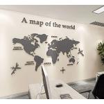 Autocollants gris imprimé carte du monde 