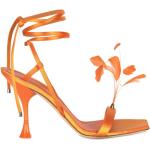Sandales à talons orange en cuir Pointure 40 pour femme 