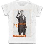 3styler T-shirt homme blanc Sick Boy – Trainspotting – Ligne Collection – Coton flammé (Slub) 150 g/m², Blanc, Large