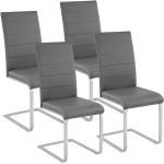 Chaises design gris acier en métal en lot de 4 modernes en promo 