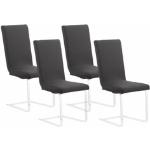 4 housses de chaise extensibles et écologiques - Noir Infactory