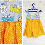 Robes d'été jaunes à pois en coton à motif bus Taille 8 ans pour fille de la boutique en ligne Etsy.com 