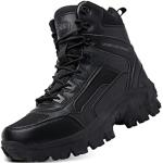 Chaussures de randonnée noires à rayures en caoutchouc imperméables Pointure 43 look militaire pour homme 