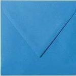 50 enveloppes carrées Bleu océan 15 x 15 cm