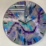 Horloges murales violettes en résine modernes 