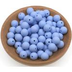 Pendentifs perle de mariage bleu pastel en silicone à perles en lot de 50 pour enfant 