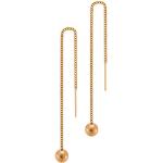 Boucles d'oreilles pendantes dorées en acier finition sablée look fashion pour femme 