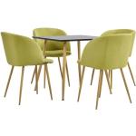 Tables de salle à manger design vertes en MDF 6 places contemporaines 