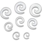 Écarteurs spirale blancs en acier en lot de 1 look fashion 