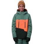 Vestes de ski 686 orange enfant imperméables respirantes à capuche look casual en promo 
