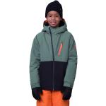 Vestes de ski 686 vertes enfant imperméables à capuche look fashion en promo 