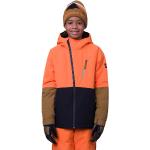 Vestes de ski 686 marron enfant imperméables à capuche look fashion en promo 