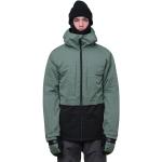 Vestes de ski 686 vertes en polaire imperméables à capuche Taille L look fashion pour homme 