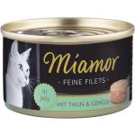 6x100g Filets Fins thon blanc, légumes en gelée Miamor - Nourriture pour Chat