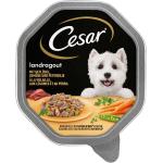 6x150g volaille, légumes en sauce Les recettes de Campagne Cesar - Nourriture pour chien