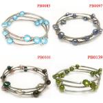 Bracelets de perles vert d'eau à perles baroques & rococo pour femme 