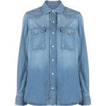 Chemises en jean 7 For All Mankind bleus clairs en denim à manches longues classiques pour femme 