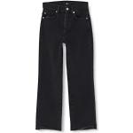 7 For All Mankind Logan Stovepipe Collide with Angled Hem Jeans, Noir, 27W x 27L Femme