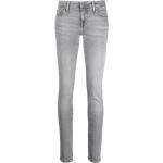 Jeans slim 7 For All Mankind gris clair délavés stretch W24 L31 pour femme 