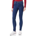 Jeans taille haute Levi's bleus stretch W28 look fashion pour femme en promo 