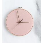Horloges design rose pastel en cuir scandinaves 