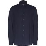 Chemises unies 8 by Yoox bleues en toile à manches longues Taille S classiques pour homme en promo 