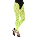Leggings en dentelle Smiffy's vert fluo en dentelle Taille XS look fashion pour femme en promo 