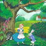 Meubles à motif lapins Alice au Pays des Merveilles 