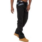 Jeans enduits noirs Taille L W36 look fashion pour homme 
