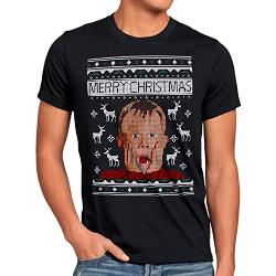 A.N.T. Kevin Tout Seul T-Shirt Homme Maman Rate Avion Pull de noël Ugly Sweater, Taille:S