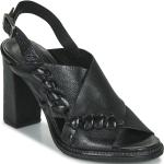 Sandales A.S.98 noires en cuir en cuir Pointure 40 pour femme en promo 