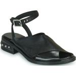 Sandales A.S.98 noires en cuir en cuir Pointure 38 pour femme en promo 