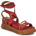 Sandales A.S.98 rouges en cuir en cuir Pointure 36 pour femme en promo 