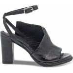 Sandales à talons A.S.98 noires en cuir Pointure 39 avec un talon de plus de 9cm pour femme 