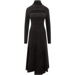 Robes en maille A.W.A.K.E. MODE noires midi à manches longues Taille L look fashion pour femme 