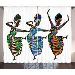 Rideaux Abakuhaus imprimé africain en satin à motif Afrique 