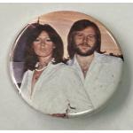 Abba Frida & Benny Grand Pinback Vintage Metal Pin Badge Des Années 1970 Retro Pop Music Souvenirs