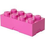 Boîte à lunch LEGO 8 plots, petit conteneur de rangement ou porte-crayons, rose