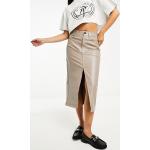 Jupes crayon Abercrombie & Fitch marron en cuir synthétique mi-longues Taille 3 XL classiques pour femme en promo 