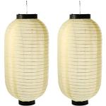 Lanternes japonaises beiges en papier à paillettes 