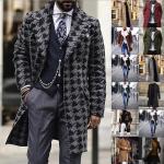 Manteaux en laine d'automne en fibre synthétique à manches longues Taille 3 XL look fashion pour homme 