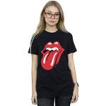 T-shirts noirs en lycra à manches courtes Rolling Stones à manches courtes à col rond Taille M look casual pour femme 