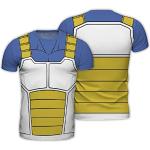 T-shirts ABYstyle bleus à manches courtes Dragon Ball Vegeta à manches courtes à col rond Taille S look fashion pour homme 